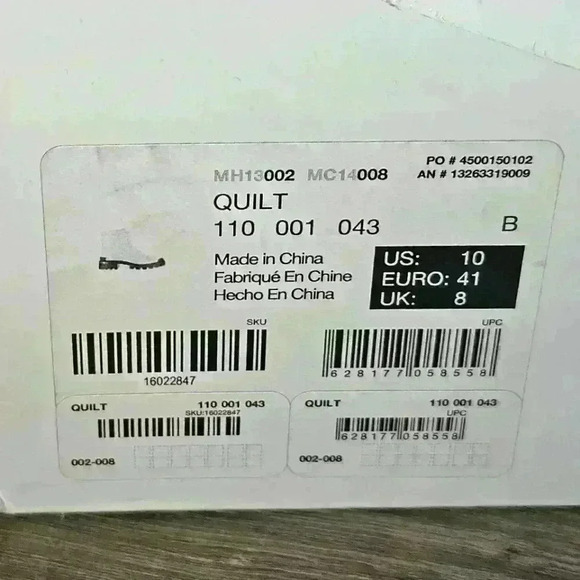 Aldo Quilt White Combat Bootie With Lug Sole Size 10 NWB - Picture 13 of 13